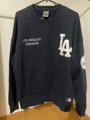 MLB 메이저리그 다저스 맨투맨 사가 자수 M 네이비