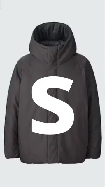 유니클로 U 퍼프 테크 볼륨 후드티 다운 유니클로 DARK GRAY