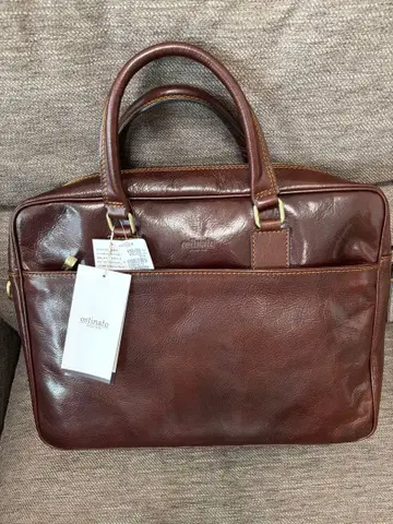 브라운 가죽 비즈니스 백