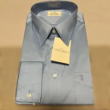 트루사르디 긴팔 와이셔츠 긴팔 셔츠 블루