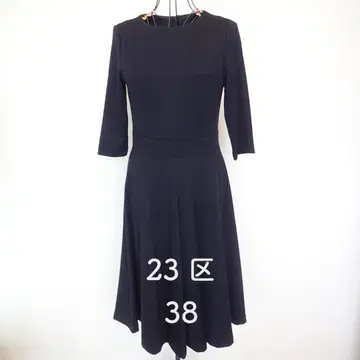 23구 심플 네이비 울 원피스 드레스 사이즈 38