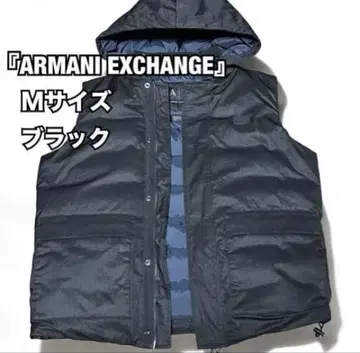 [ ARMANI EXCHANGE ] 다운 베스트 M 사이즈 블랙 아르마니