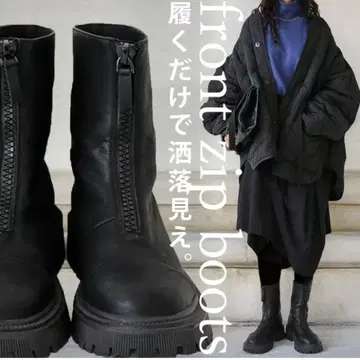 antiqua 프론트 지퍼 부츠 40 (24.5~25cm)