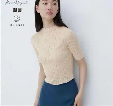 유니클로 마메쿠로구치 3D 메쉬 스웨터 L