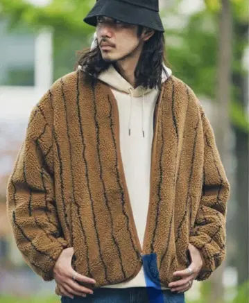 방풍 보아 가디건 어반 리서치 서니 라벨