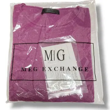 새상품 MEG EXCHANGE 캐시미어 100% 니트 M 퍼플