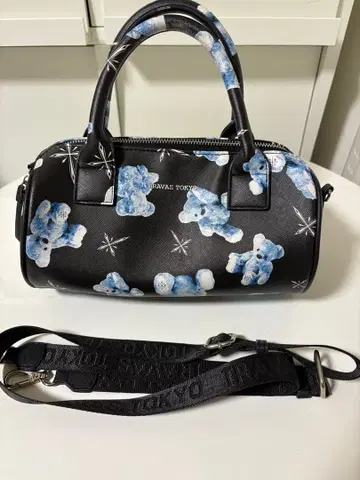 RAVAS TOKYO / 곰 프린트 드럼형 숄더백