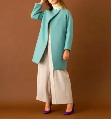 [ 새상품급 ] 유나이티드 도쿄 하이넥 코쿤 코트 민트 그린 1 S