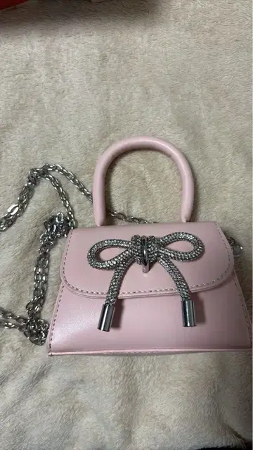 리본 포함 핑크 백