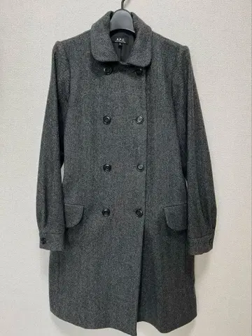 A.P.C. 그레이 울 혼방 둥근 카라 포켓 38