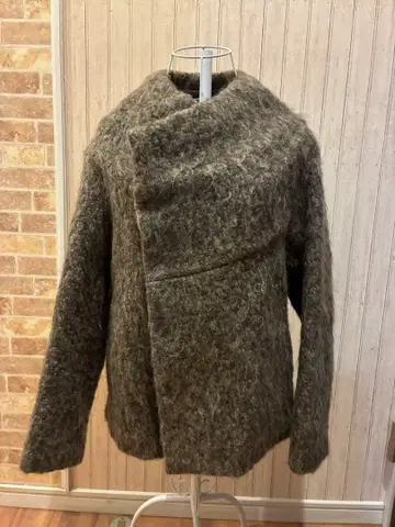 인기 hemwork 헤워크 모헤어 혼방 노카라 자켓