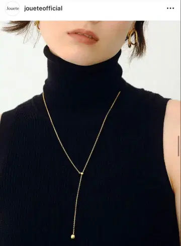 Jouete 실버 롱 목걸이