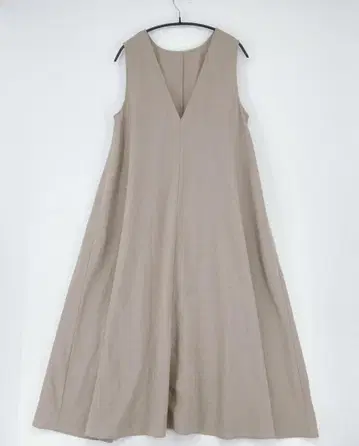 베이지 슬리브리스 원피스 L 사이즈