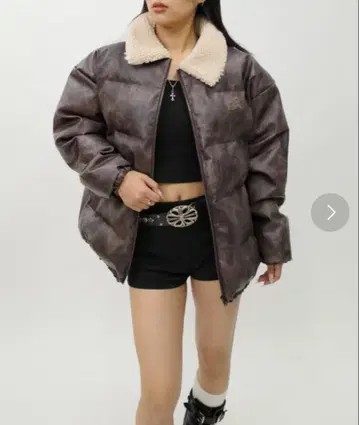 인조 가죽 충전솜 블루종 WHO'S WHO gallery 브라운