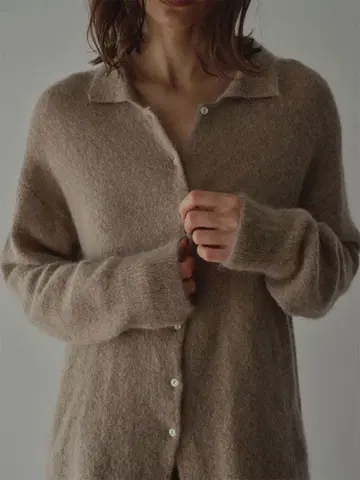 모헤어 니트 셔츠