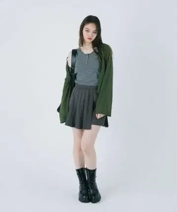 tinajojun 플리츠 미니 치마바지