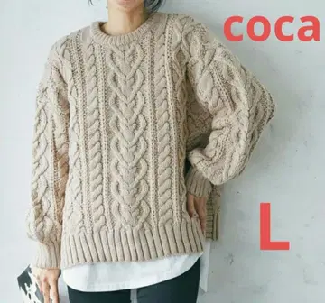 coca 코카 로우 게이지 케이블 니트