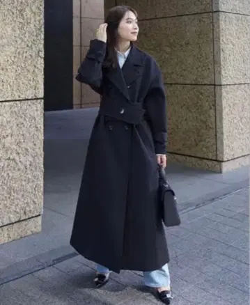 L'AUBE BLANC 롱 코트 블랙