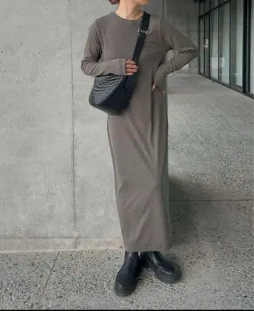 [son 님 착용] feepur 컷 리브 롱 원피스 TALL