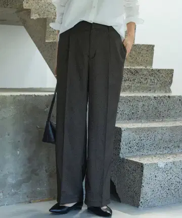 [ 미사용 새상품 ] 아메리칸 홀릭 미미미 트위드 와이드 팬츠 L