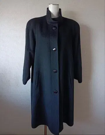 캐시미어 블랙 롱 코트