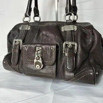 [ 이탈리아제 가죽 ] BUTI 토트백 다크 브라운 주름 가죽 카데나