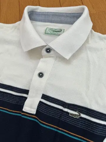 Lacoste 긴팔 피케 셔츠 화이트/네이비