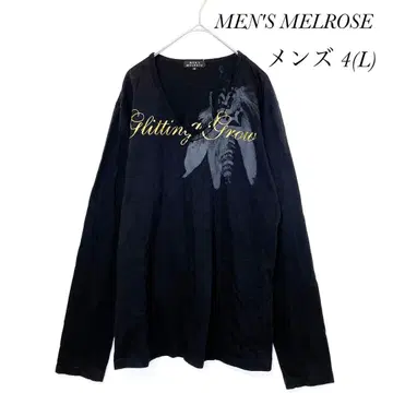 맨즈 멜로즈 락 스타일 긴팔 T셔츠 롱티 00s V계 남성용 L