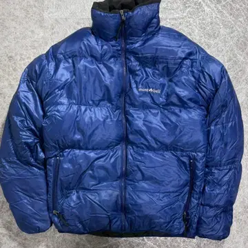 몽벨 알파인 다운 자켓 블루 M 두툼한 볼륨 경량