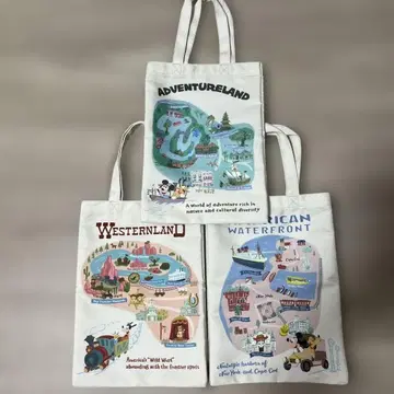 미국 테마파크 토트백 3종 세트