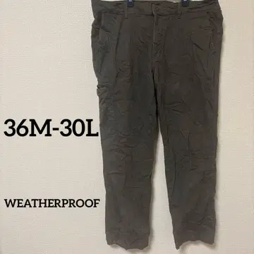 새상품급 WEATHERPROOF [ 36M-30L ] 카키 팬츠