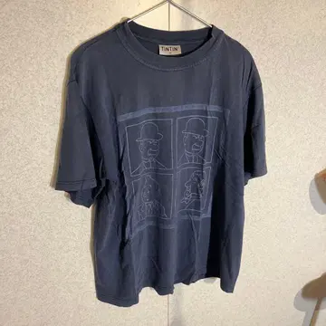 구제 의류 땡땡의 모험 프랑스제 t셔츠 그림책t셔츠