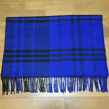 INDIVI 스톨 머플러 무릎담요 블루 x 체크 대형