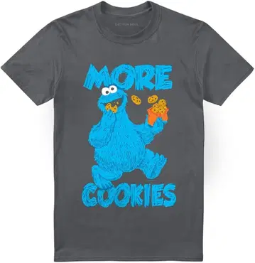 쿠키 몬스터 T셔츠 차콜 그레이 L