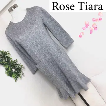 로즈 티아라 백 지퍼 그레이 원피스 38