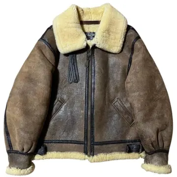 분위기 AVIREX 미국제 B-3 리얼 무스탕 봄버 자켓 40