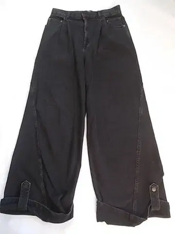 GU rokh 콜라보 청바지 L 사이즈 와이드 데님 다크 그레이