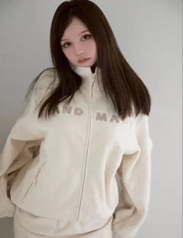 andmary Mary 로고 플리스 재킷