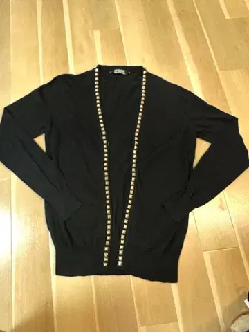 HYSTERIC GLAMOUR 스터드 장식 가디건 S 사이즈 블랙