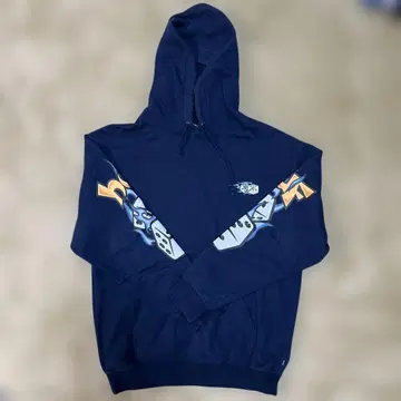 HUF 네이비 후드 부착 후드티 L