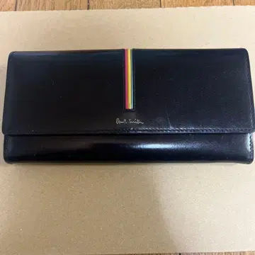 폴 스미스 블랙 장지갑 스트라이프