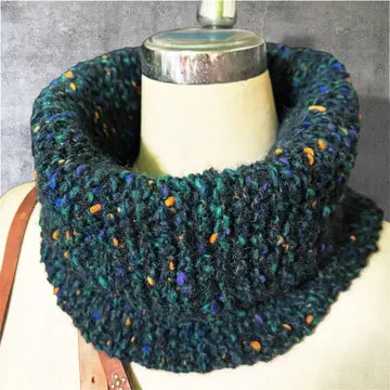 [핸드니트] 트위드 울 넥워머