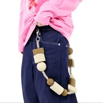 isecai Toy-Brick Wallet Chain Wood