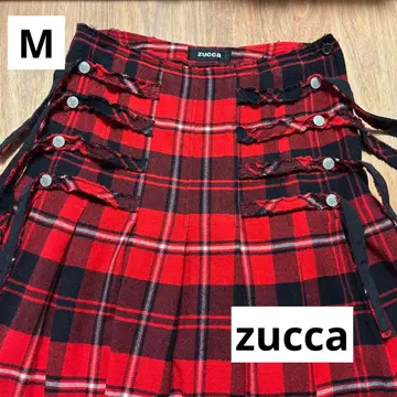 새상품급 초기 zucca 플리츠 스커트 타탄 체크 RED