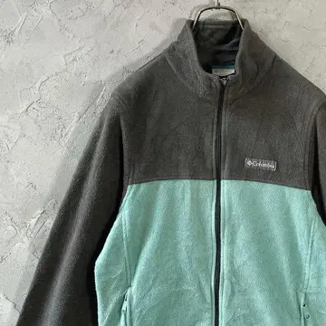 컬럼비아 플리스 자켓 풀 집업 택 로고 바이컬러 구제 의류 LO21