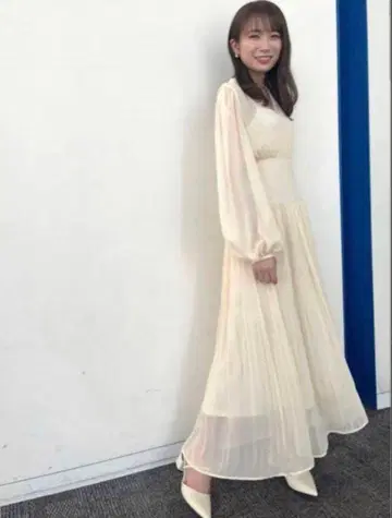 프레이 아이디 쉬폰 플리츠 원피스 미사용