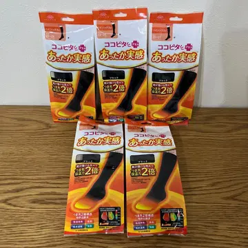 코코피타 플러스 따뜻한 실감 블랙 하이삭스 5족 세트입니다