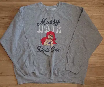 Disney 아리엘 Messy Hair Don't Care 맨투맨