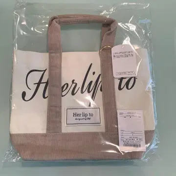 미사용 새상품 herlipto mini tote 루미네 토트백 아이보리