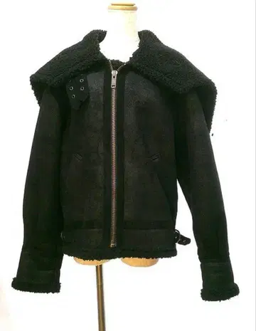 PERVERZE 퍼버즈 3WAY 와이드 칼라 무스탕 코트 자켓